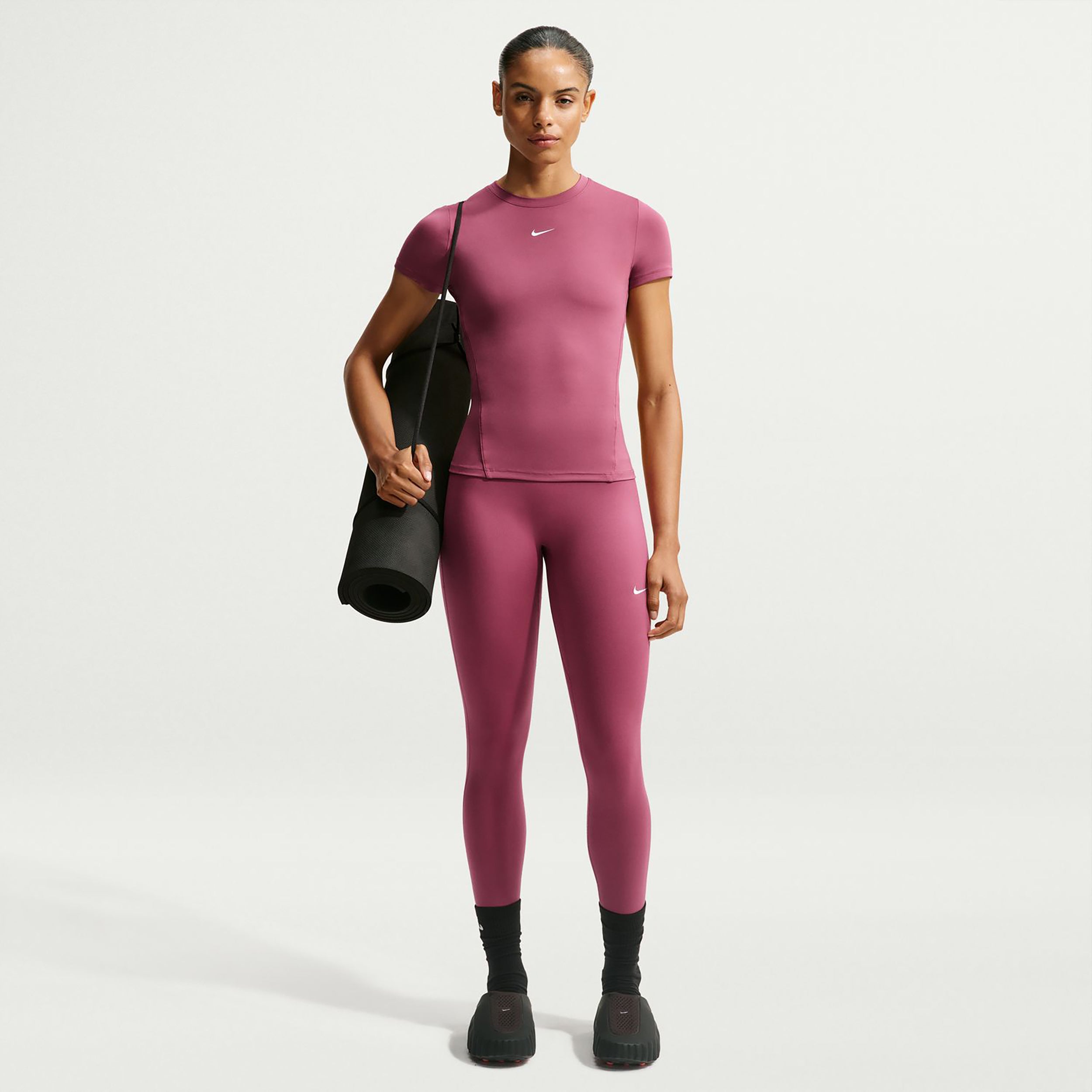 Nike One Fitted T-shirt Damer - mauve