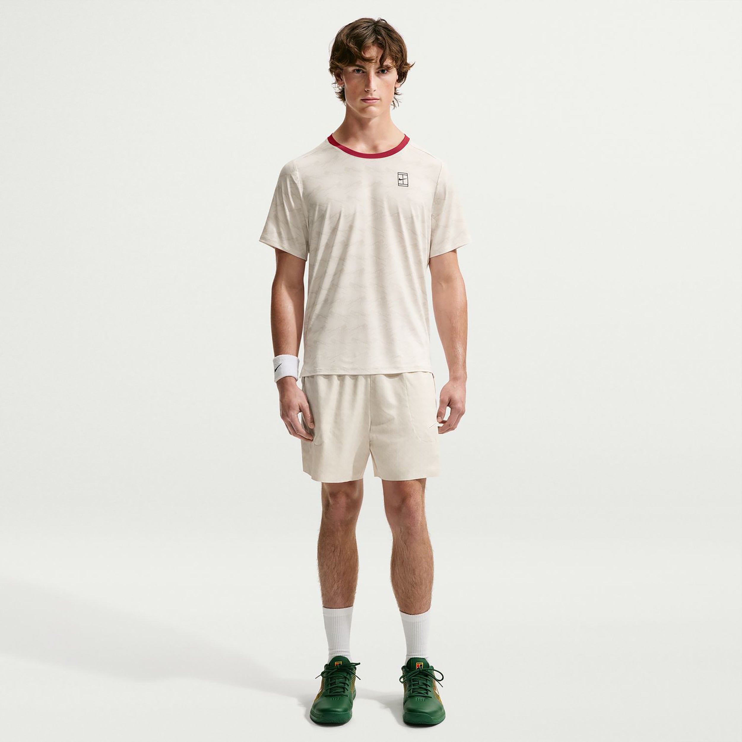 Nike Court Advantage T-shirt Herrar - creme, röd