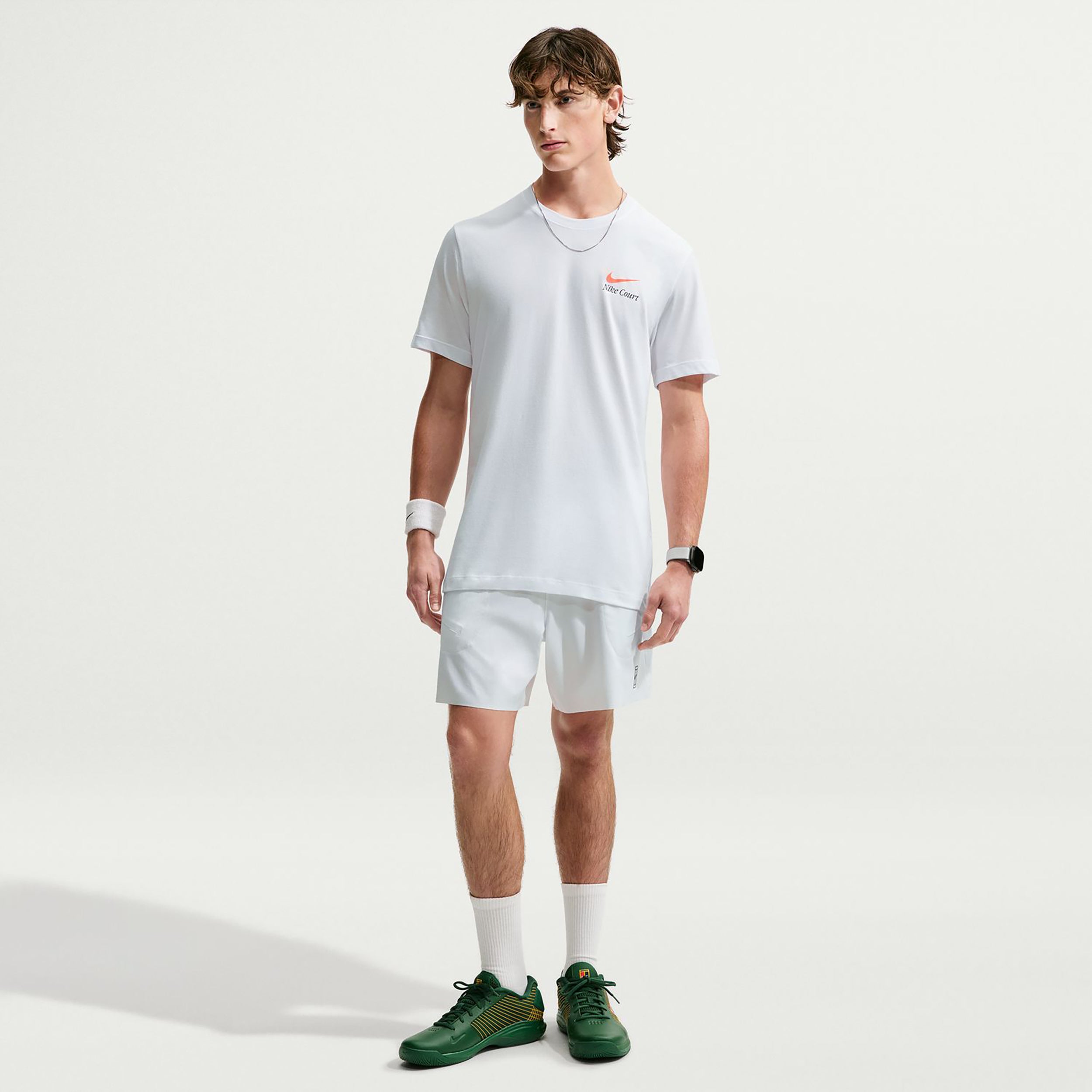 Nike Court Dri-Fit T-shirt Herrar - vit