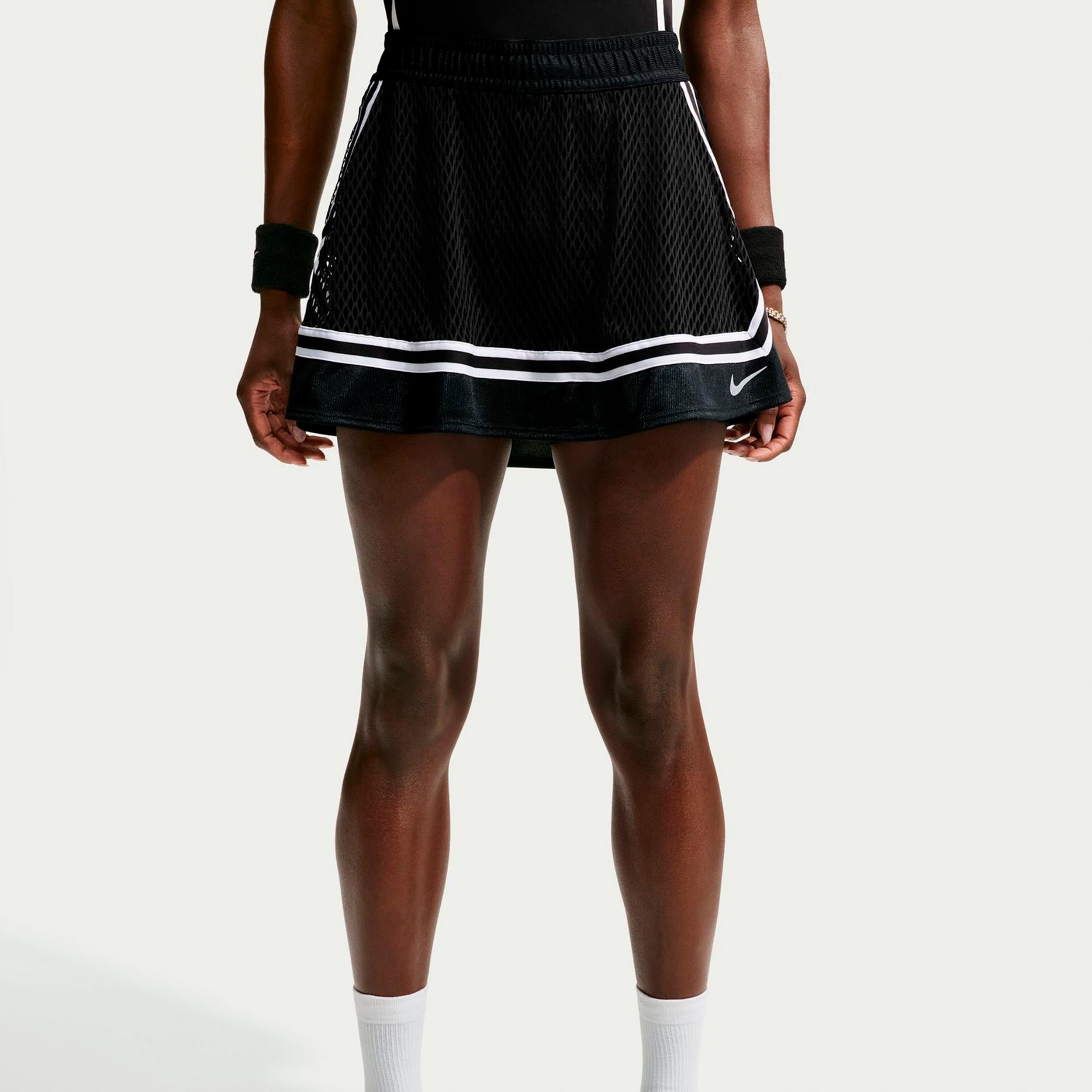 Nike Court Slam Kjol Damer - svart, vit