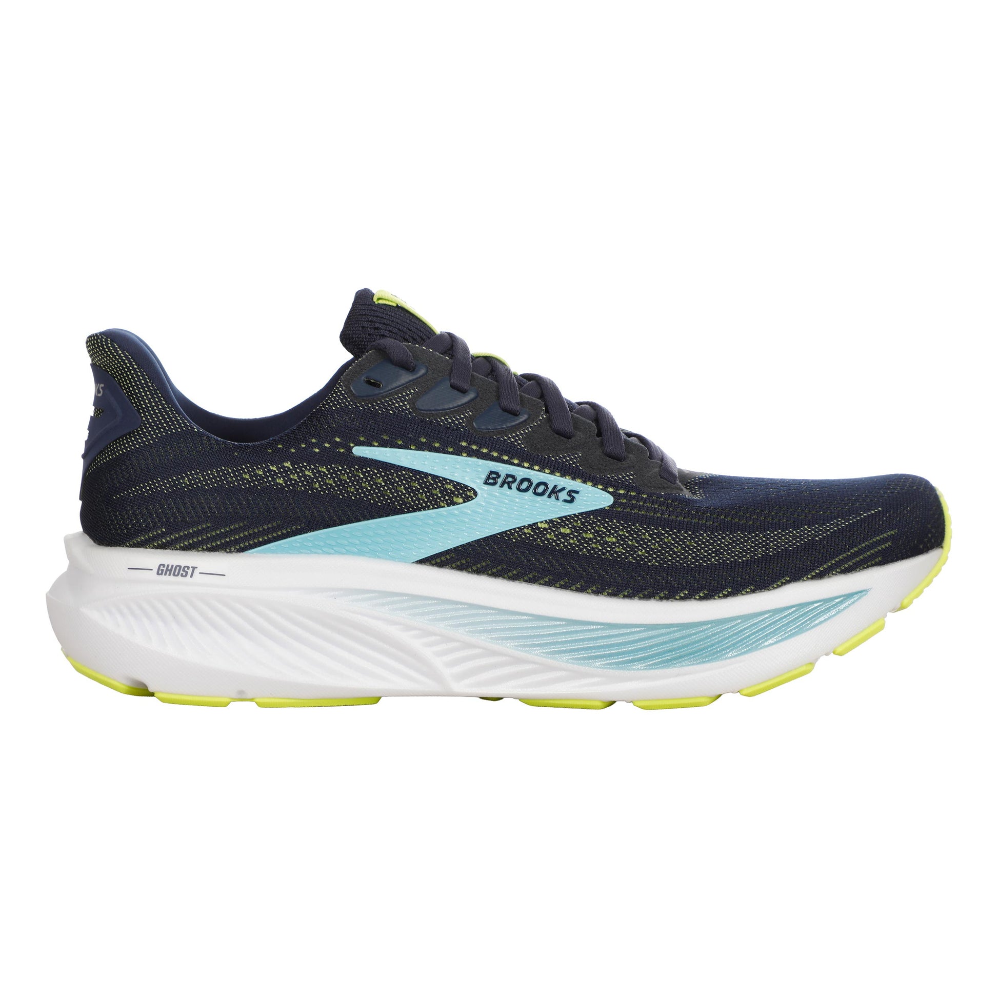 Brooks Ghost 17 Neutralsko Herrar - mörkblå, lime