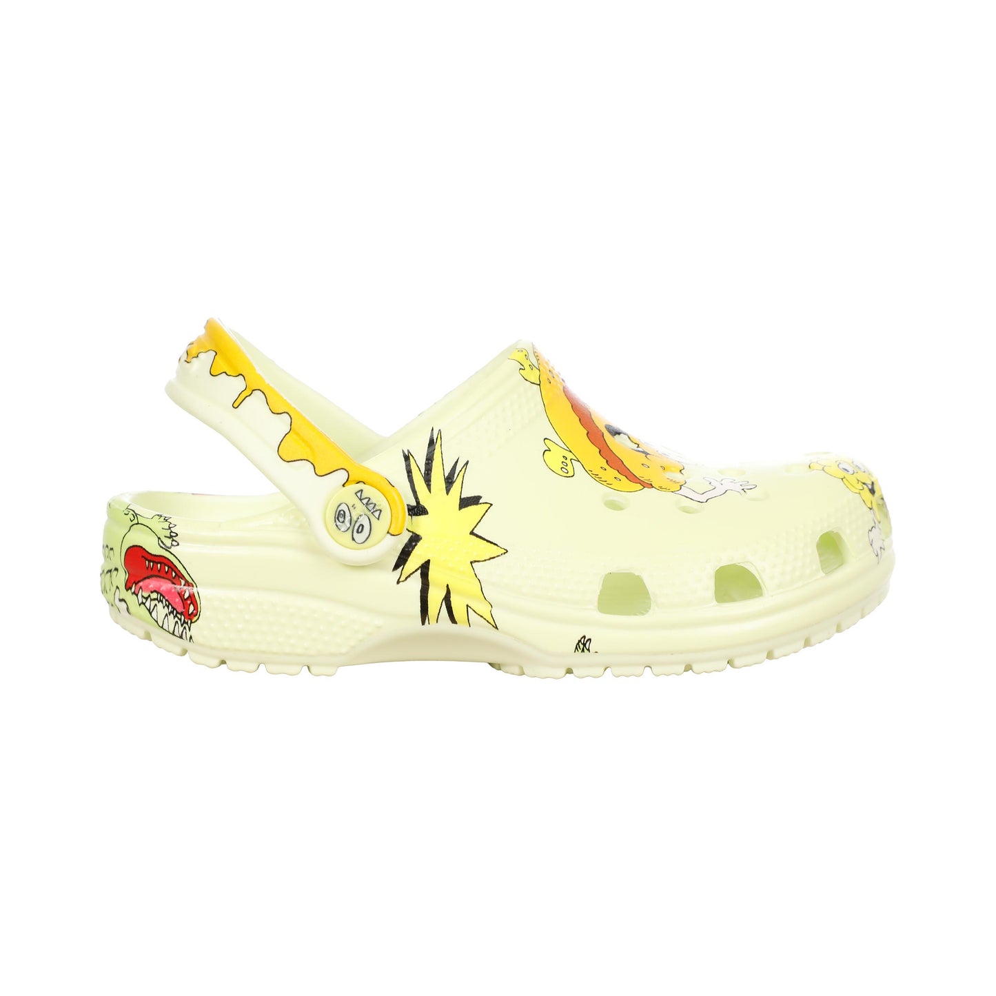 Crocs Classic Glow Badtofflor Barn - grön, flerfärgad