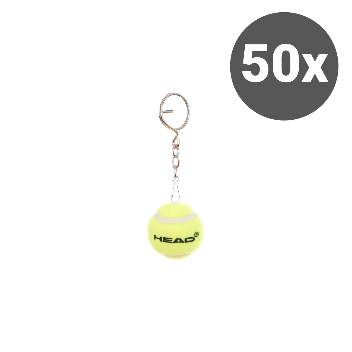 HEAD Mini Tennis Ball Nyckelringar 50-pack - gul