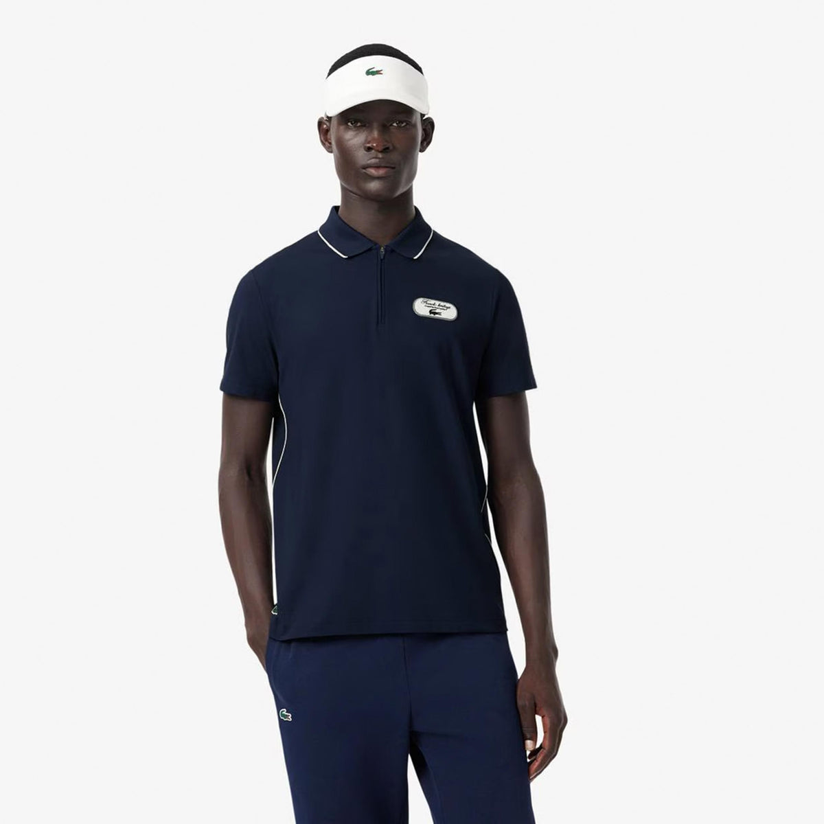 Lacoste Polo Herrar - mörkblå, vit