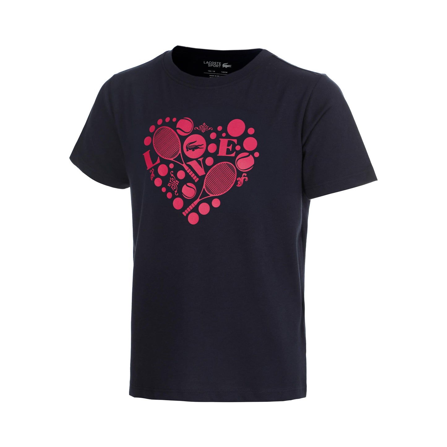 Lacoste T-shirt Barn - mörkblå, rosa