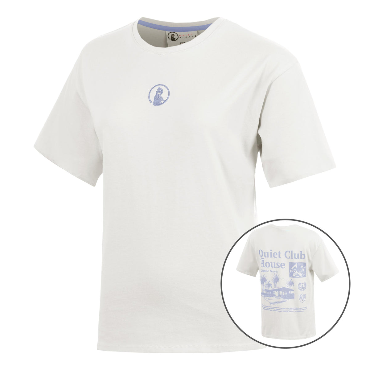 Quiet Please Club House Boyfriend T-shirt Damer - creme