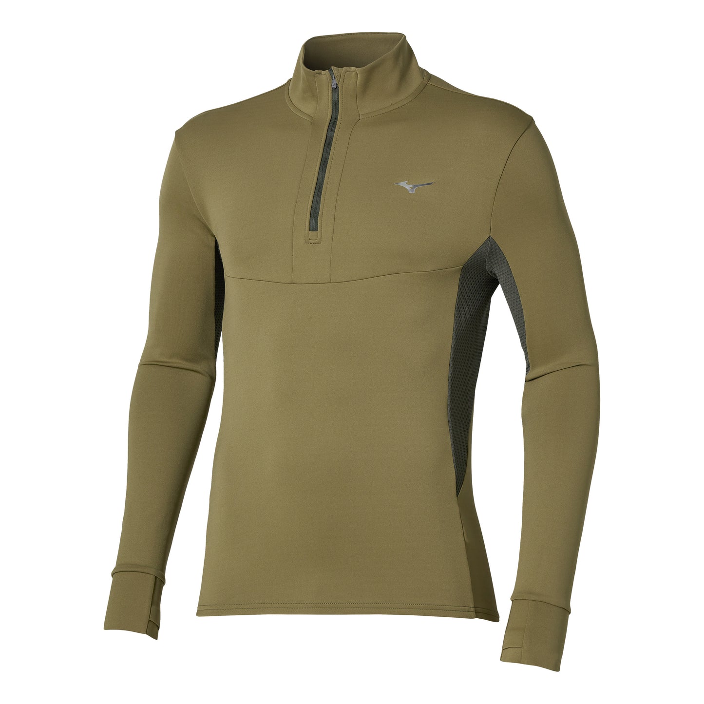 Mizuno Active Warmalite Half Zip Löpartröja Herrar - oliv
