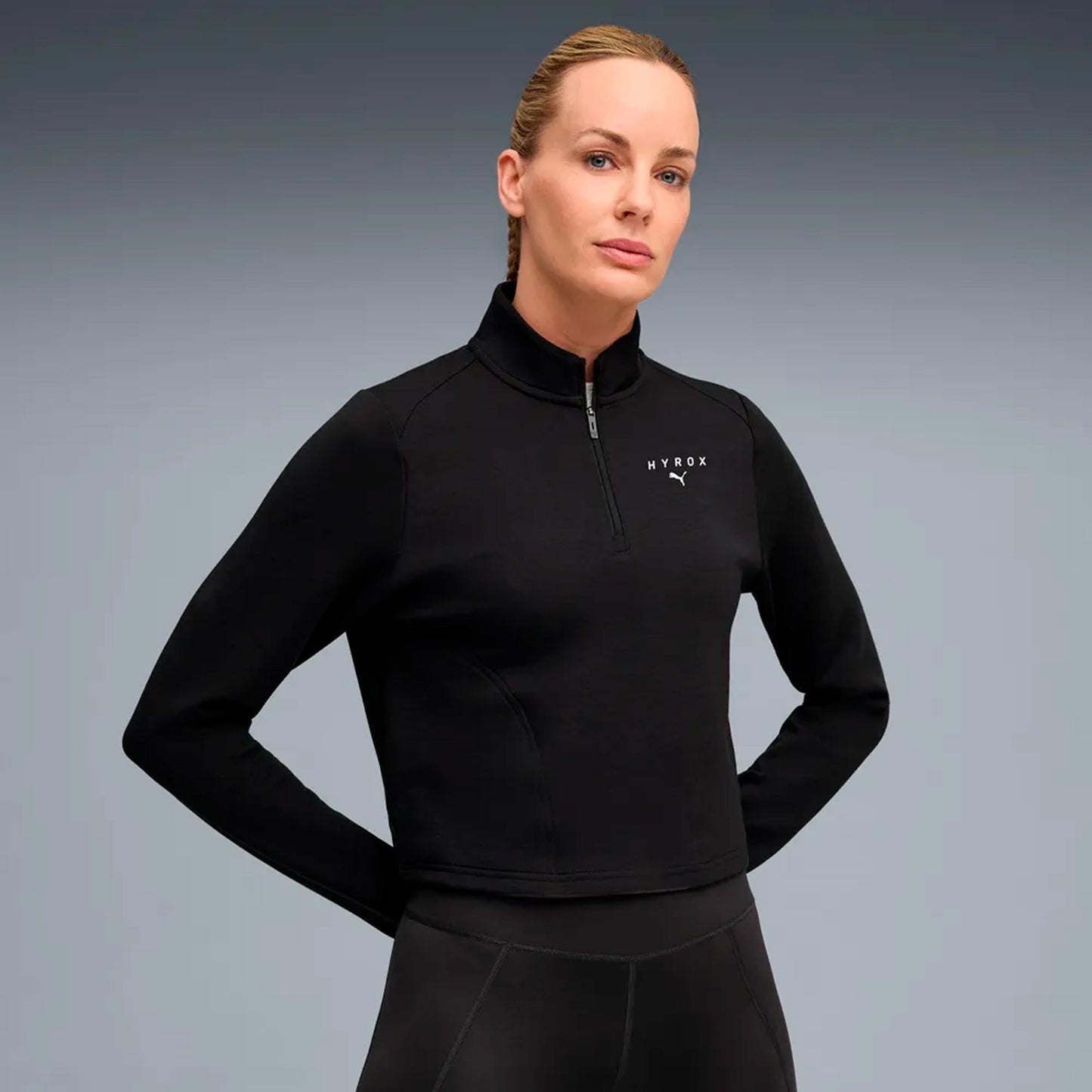 Puma HYROX Cloudspun 1/4 Zip  Löpartröja Damer - svart