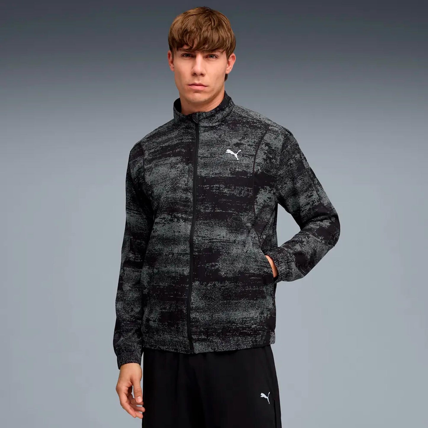 Puma Velocity AOP Woven  Löparjacka Herrar - svart