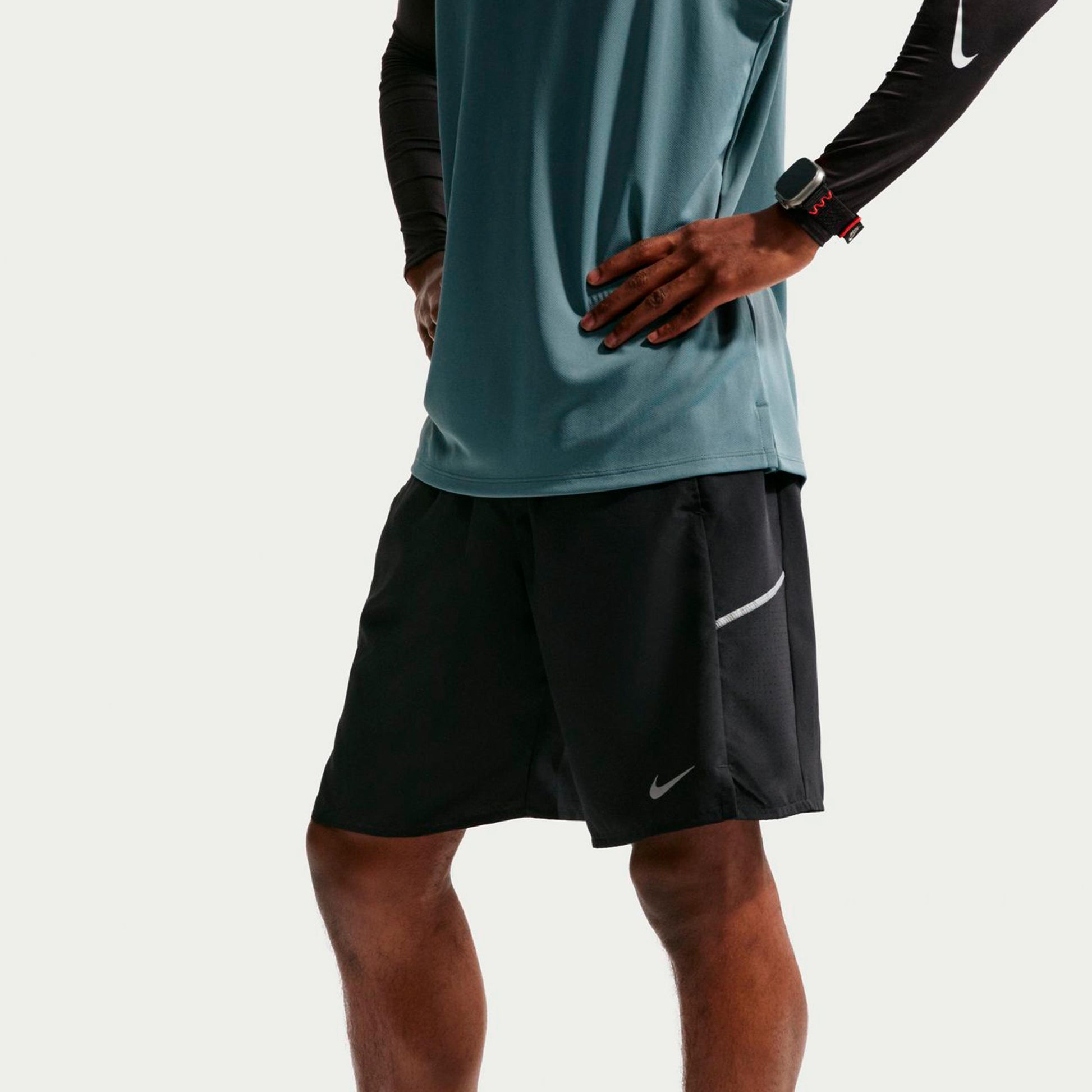 Nike Miler 9in  Löparshorts Herrar - svart, silver