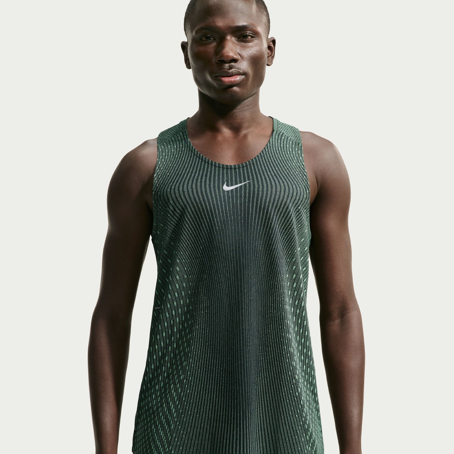 Nike Stride  Löpartröja Herrar - oliv, silver