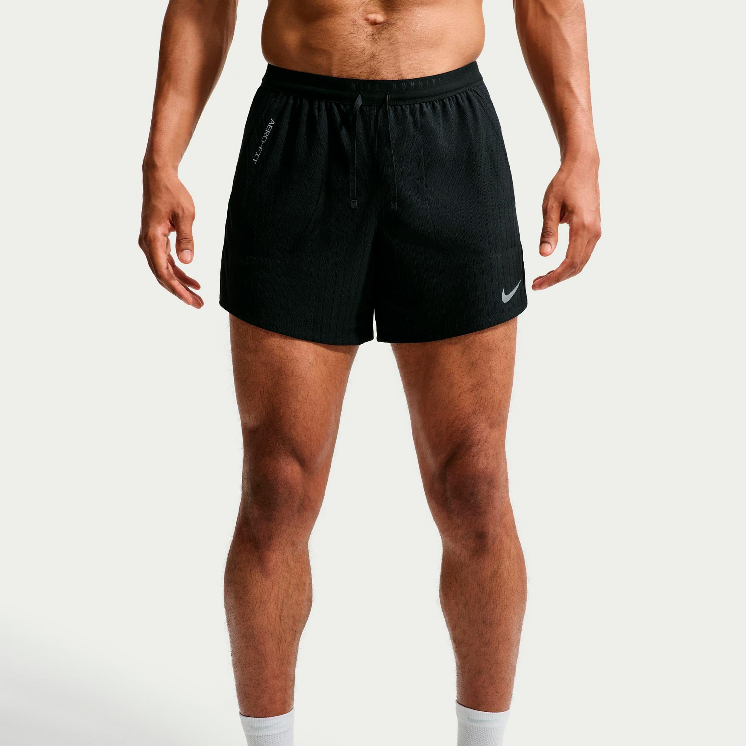 Nike Stride  Löparshorts Herrar - svart, silver
