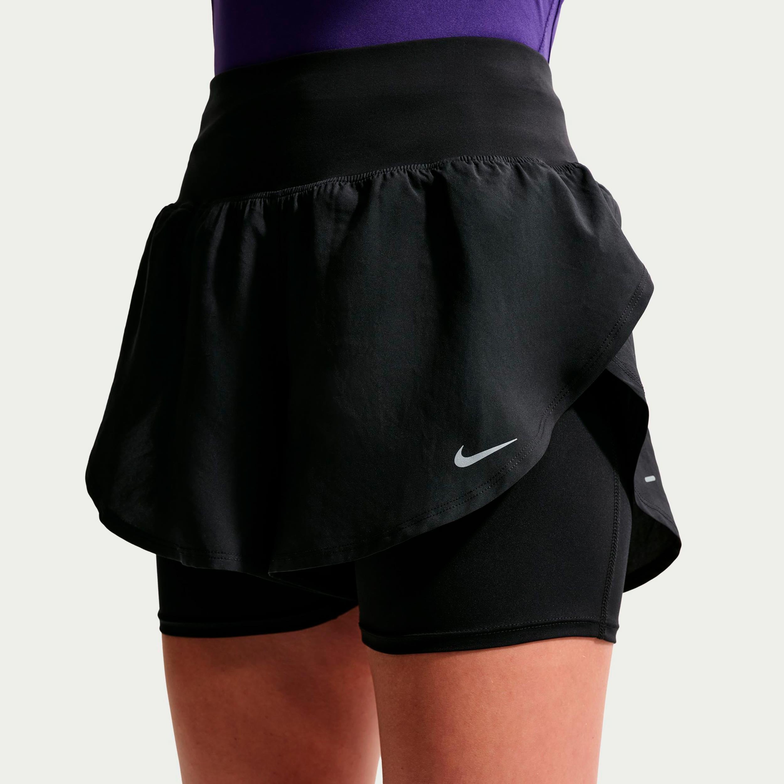 Nike Flow 2in1  Löparshorts Damer - svart, svart