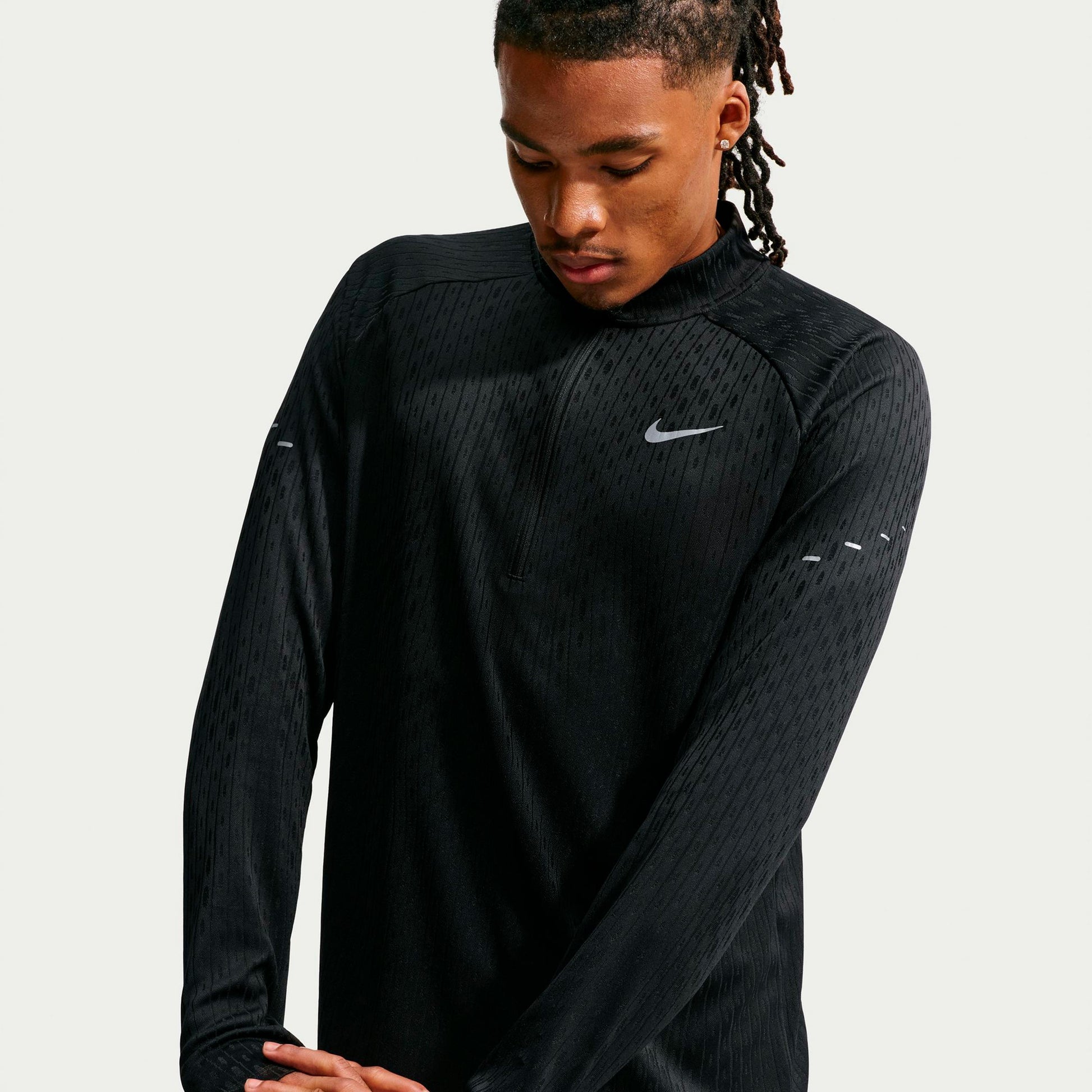Nike Stride  Löpartröja Herrar - svart, silver