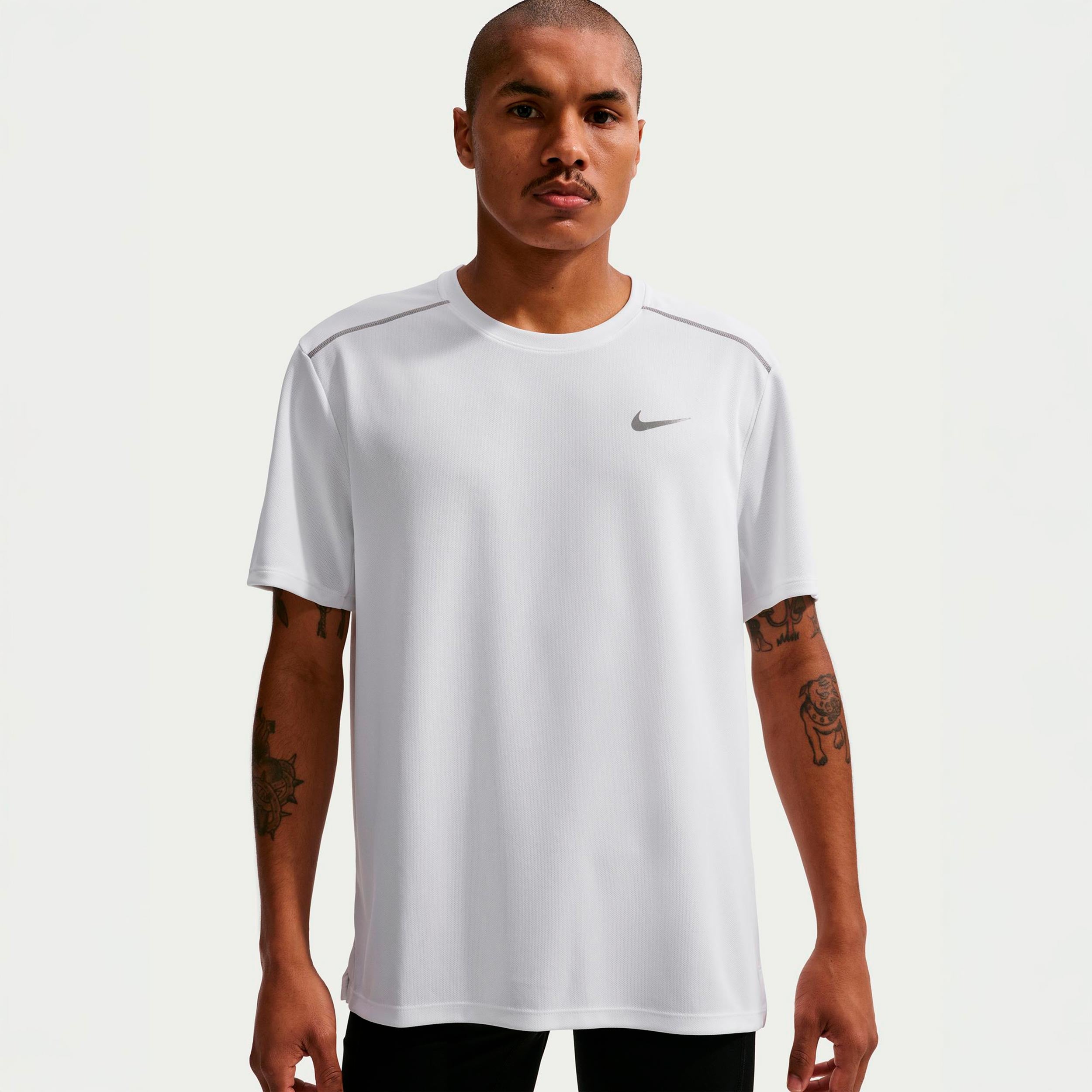 Nike Miler  Löpartröja Herrar - vit, silver