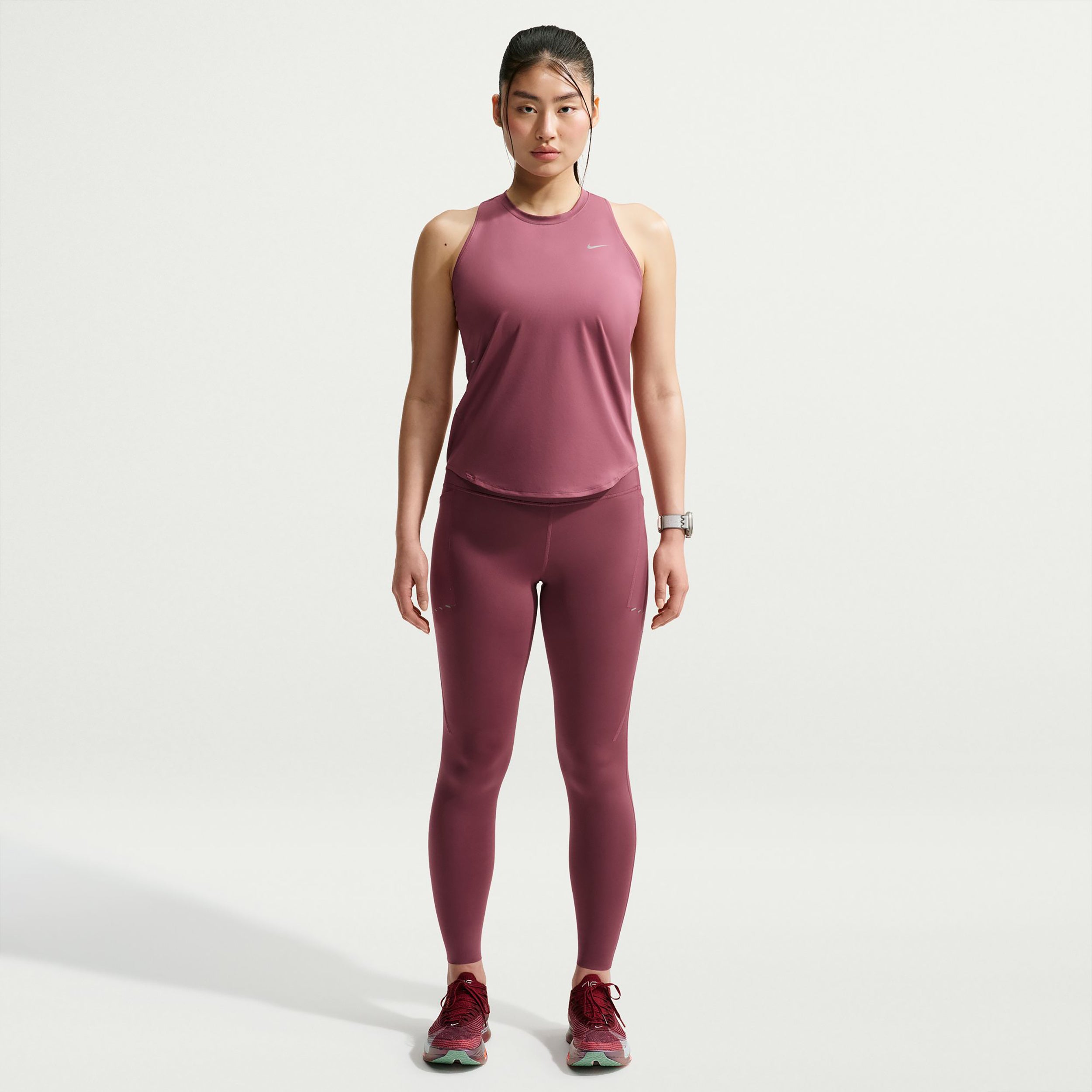 Nike Swift  Löpartröja Damer - mauve, silver