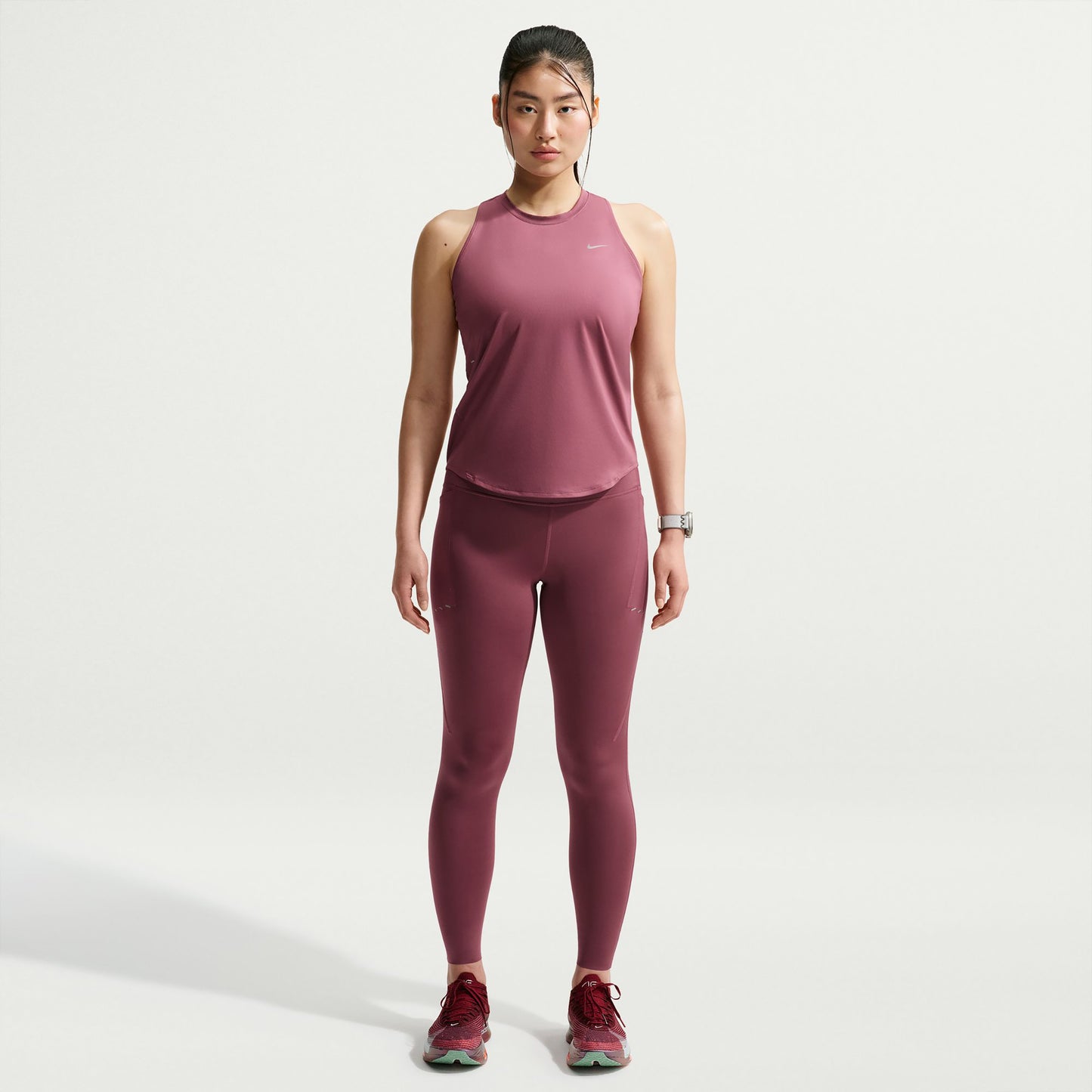 Nike Swift  Löpartröja Damer - mauve, silver