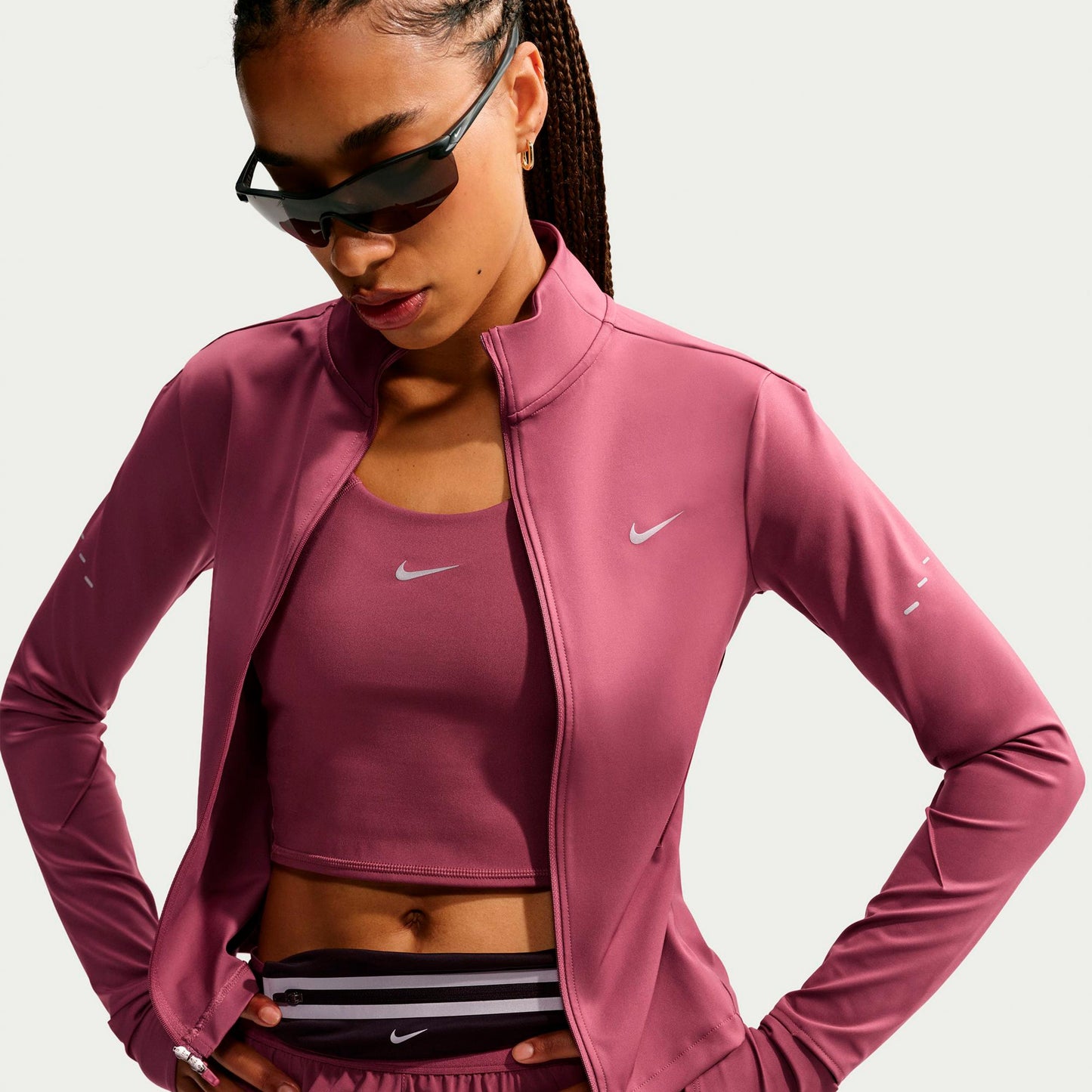 Nike Swift  Löparjacka Damer - mauve, silver
