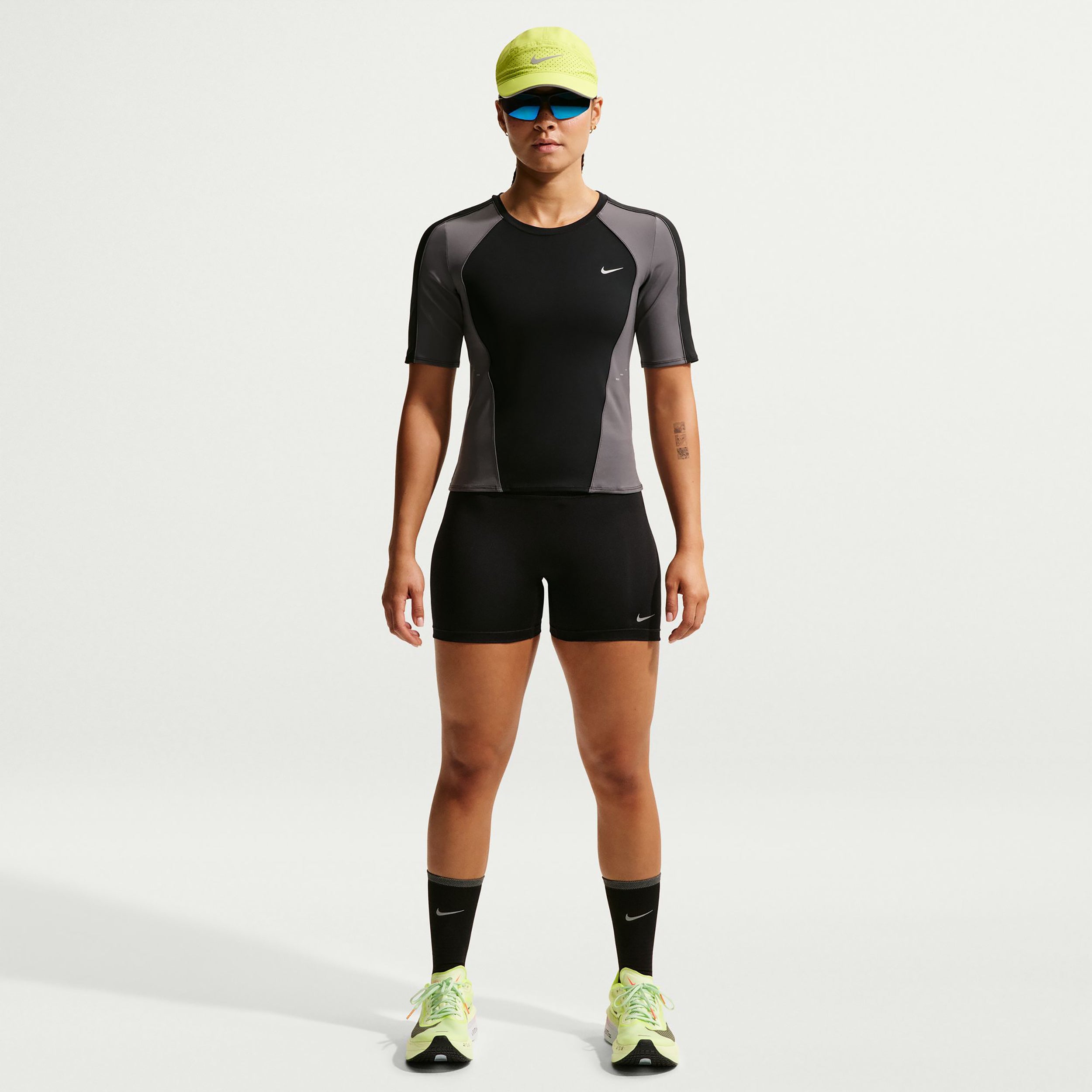 Nike Tempo   Löpartights Damer - svart, silver