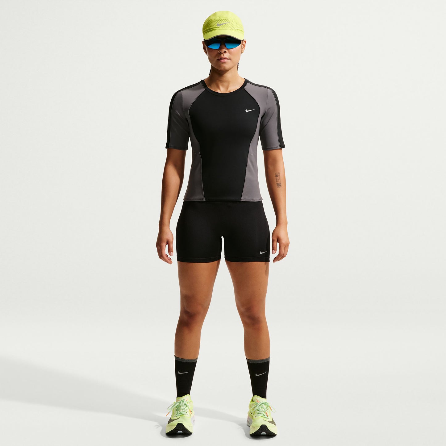 Nike Tempo   Löpartights Damer - svart, silver
