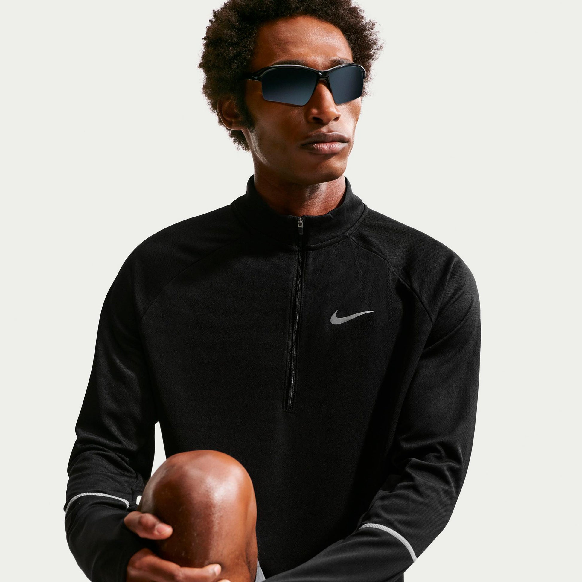 Nike Miler  Löpartröja Herrar - svart, silver
