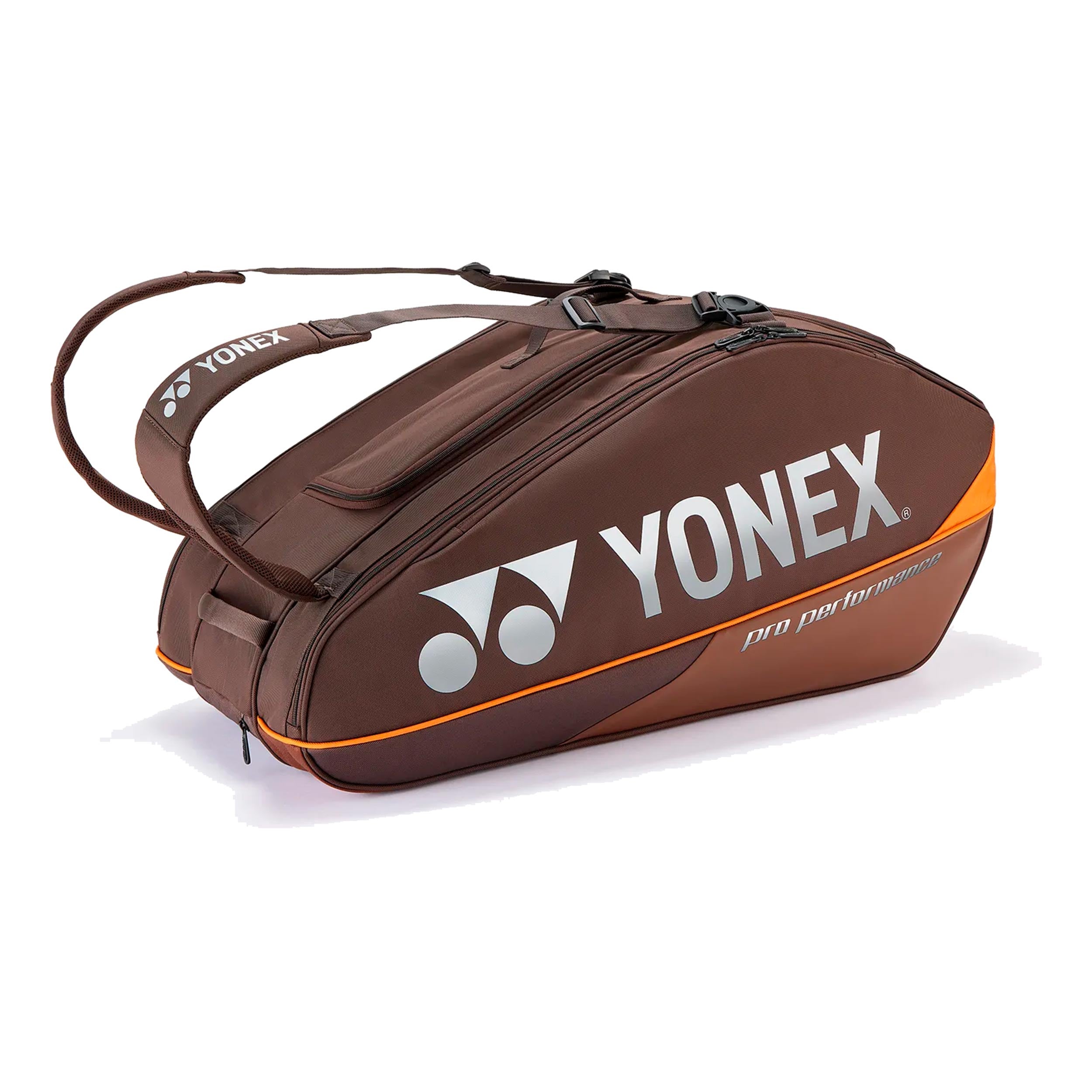 Yonex Pro Racquet Bag Espresso Brown Racketväska 9 - brun, orange