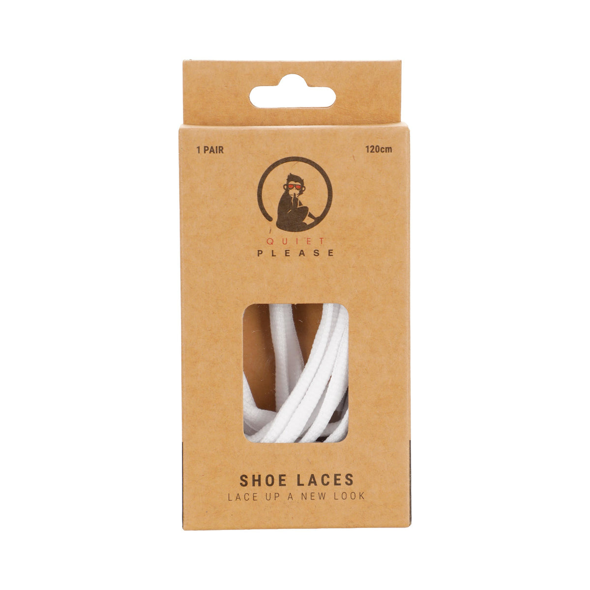 Quiet Please QP shoe laces 120cm Skosnören - vit