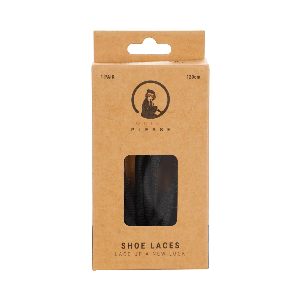 Quiet Please QP shoe laces 120cm Skosnören - svart