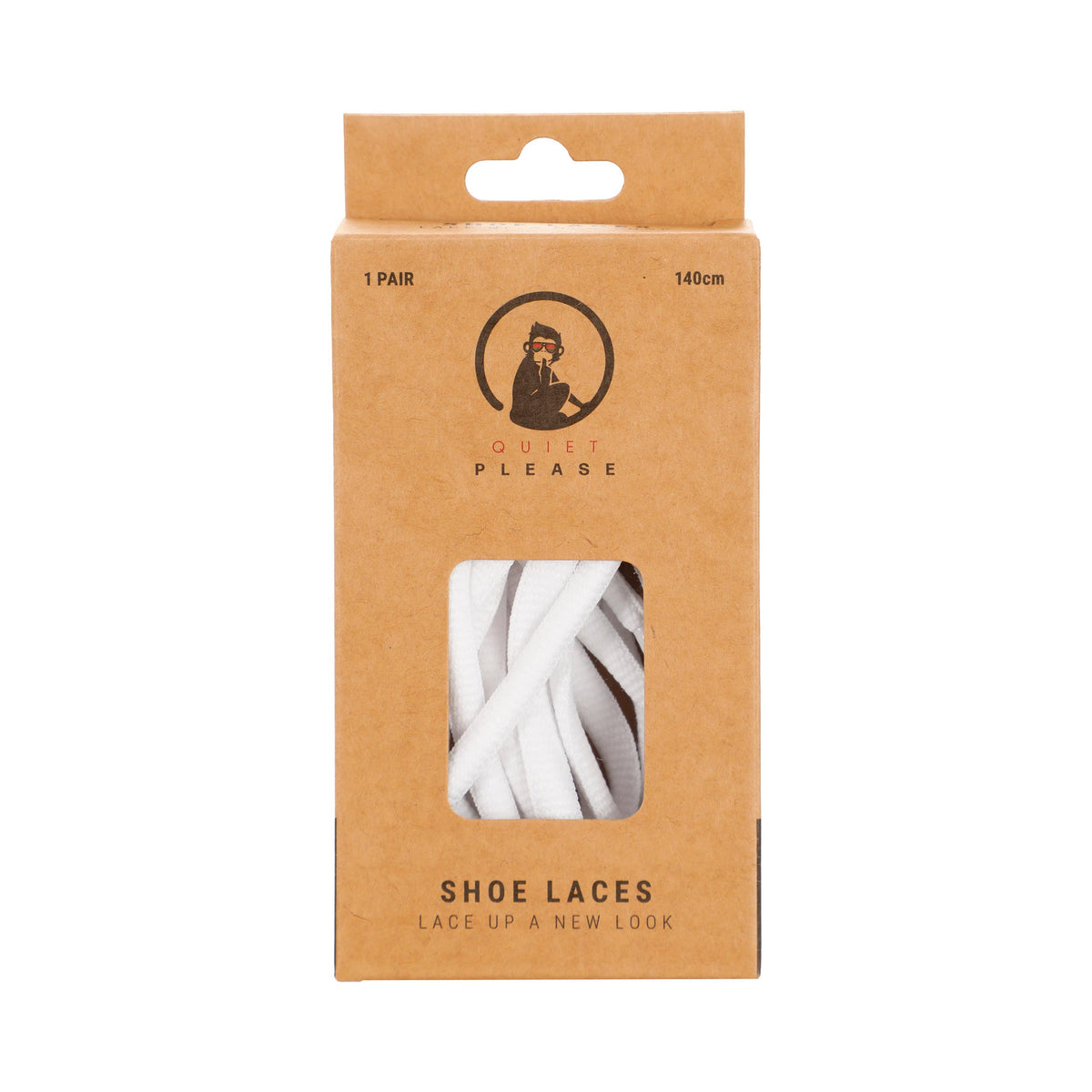 Quiet Please QP shoe laces 140cm Skosnören - vit