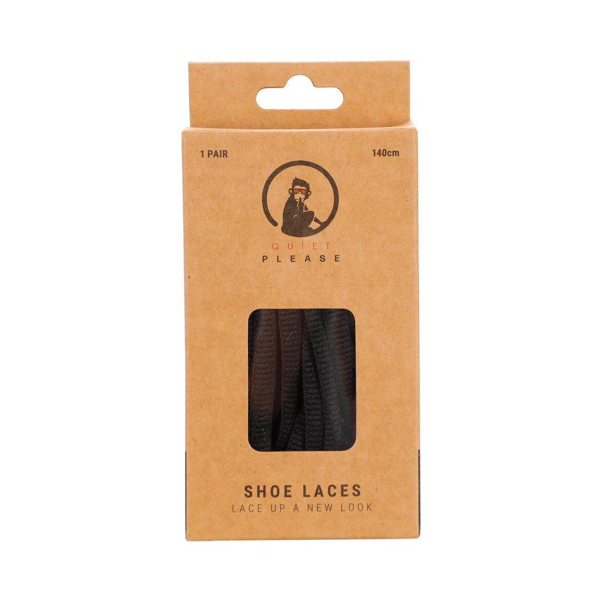 Quiet Please QP shoe laces 140cm Skosnören - svart