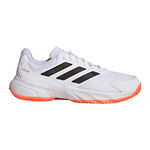 adidas Tennisskor adidas CourtJam Control 3 Sko f&ouml;r grus Herrar-vit, orange
