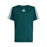 Essentials 3Stripes T-shirt Pojkar - Mörkgrön,Vit