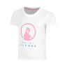 Baseline Logo T-shirt Flickor-vit, neonpink