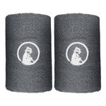 Quiet Please Tenniskl&auml;der Quiet Please Long Svettband - 2-pack Unisex-m&ouml;rkgr&aring;, vit
