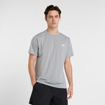 New Balance Kläder New Balance Short Sleeve T-shirt Herrar-Grå