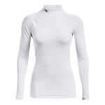 Under Armour Kl&auml;der Under Armour Coldgear Authentics Mockneck L&aring;ng&auml;rmat Damer-Vit