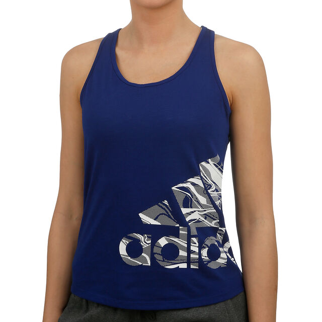 adidas Adi Logo Linne Damer - Mörkblå, Vit köp online ...