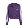 3Stripes Full-Zip Crop Tr&auml;ningsjacka Flickor - lila, syr&eacute;n