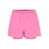 Rematch 2in1 Shorts Damer - pink, vit