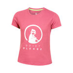 Quiet Please Kl&auml;der Quiet Please Baseline Logo T-shirt Flickor-Pink