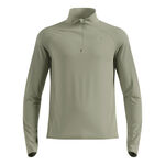 Odlo Kläder Odlo Zeroweight Warm Mid Layer 1/2 Zip Löpartröja Herrar-Oliv