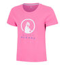 Trainings T-shirt Damer - pink, vit