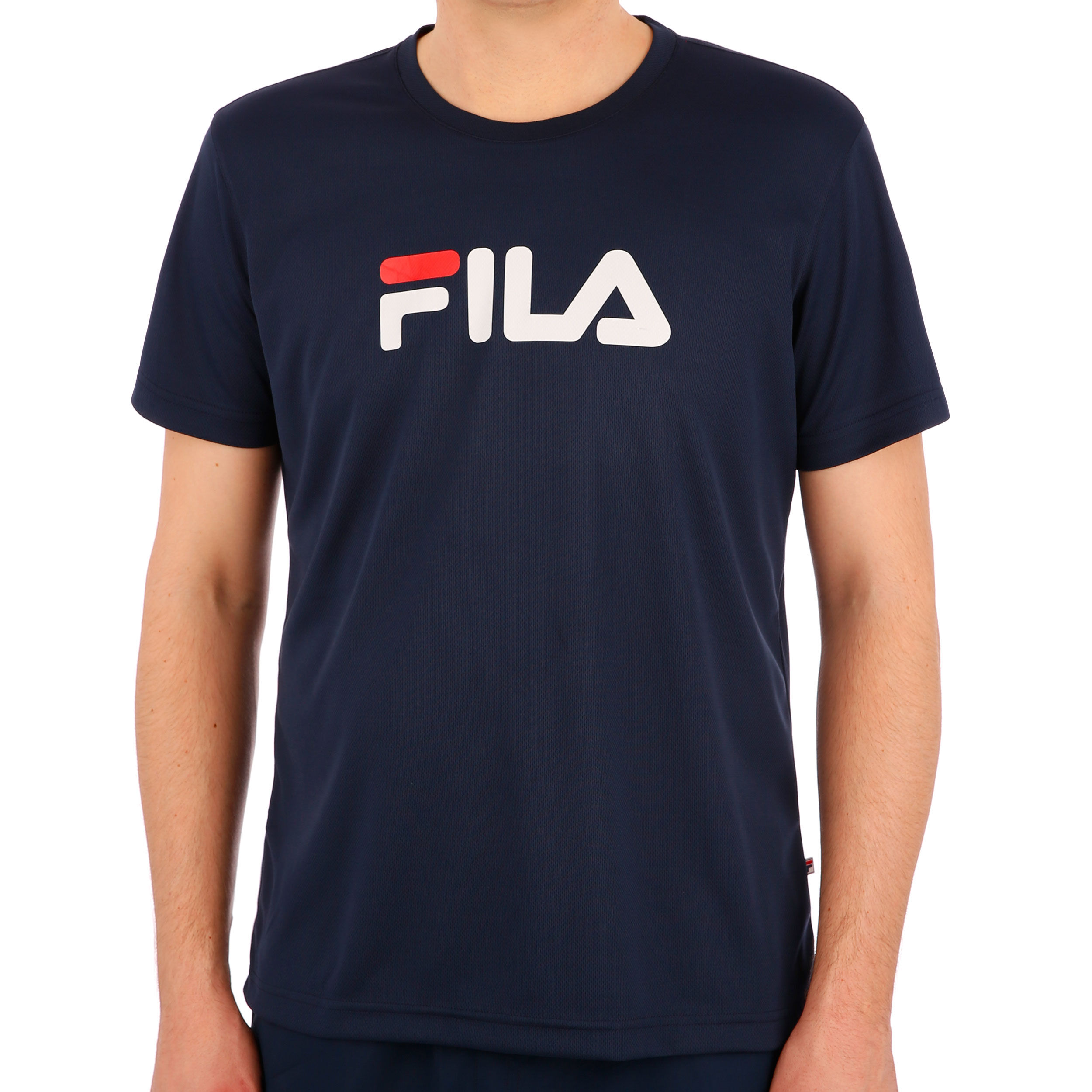 Logo T shirt Herrar M rkbl Vit