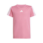 adidas Kl&auml;der adidas Training Essentials 3 Stripes T-shirt Barn - rosa, vit