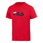Fila Kläder Fila Logo T-shirt Herrar-Röd,Mörkblå