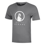 Quiet Please Kl&auml;der Quiet Please Trainings T-shirt Herrar - gr&aring;, vit