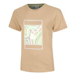 Quiet Please Kl&auml;der Quiet Please Wild Swirl Court T-shirt Damer-Beige,Flerf&auml;rgad