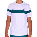 Sergio Tacchini Tenniskl&auml;der Sergio Tacchini Leone PL T-shirt Herrar - vit, petrol