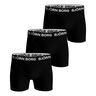 Stretch Boxershorts 3-pack Herrar-Svart