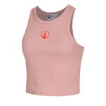 Quiet Please Kläder Quiet Please Crossroad Ribbed Linne Damer-Gammal Rosa,Röd